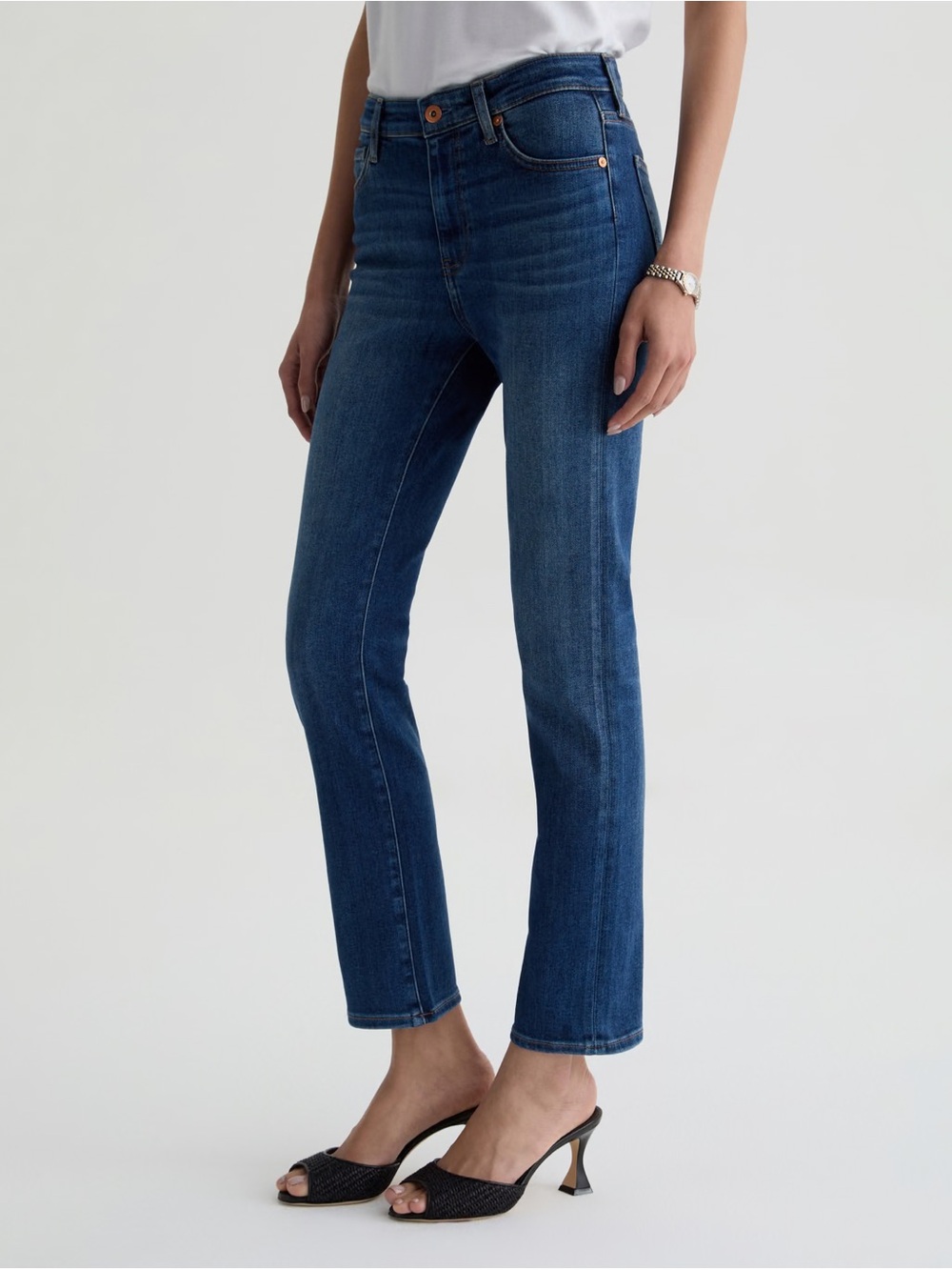 AG Adriano Goldschmied Mari Mid-Rise Slim Straight Jeans in Size 25